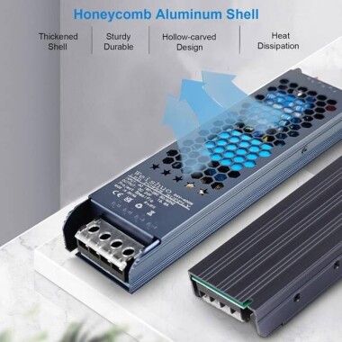 300W 24V 12.5A Ultra İnce Led Fansız Özel Güç Kaynağı - 3
