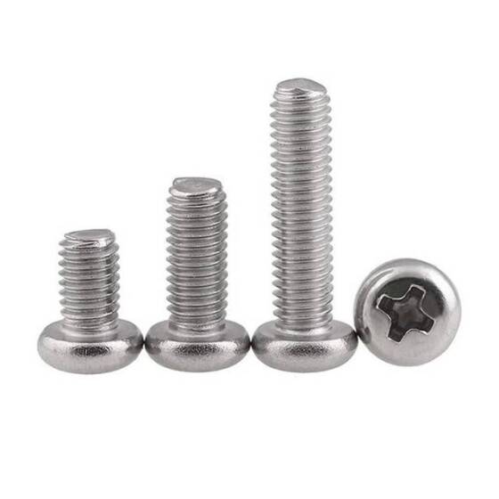 304 Paslanmaz Çelik Çapraz Gömme Yassı Başlı Vida M4 6mm - 2