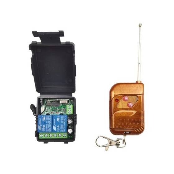 315MHz 12V 2 Kanal Röle Modülü Kablosuz Uzaktan Kumanda Anahtarı - Pilsiz - 1