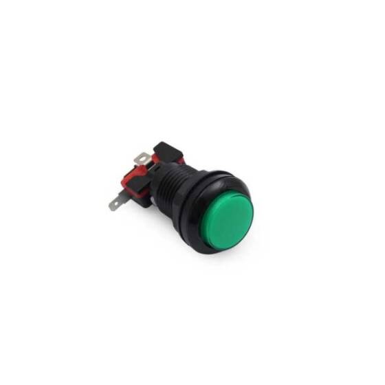 33mm 12V Işıklı Oyun Makinesi Butonu - Yeşil - 1