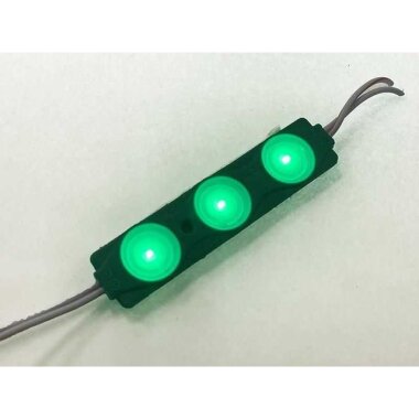3'lü Mercekli Modül Led - Yeşil 12V 1.2W - 2