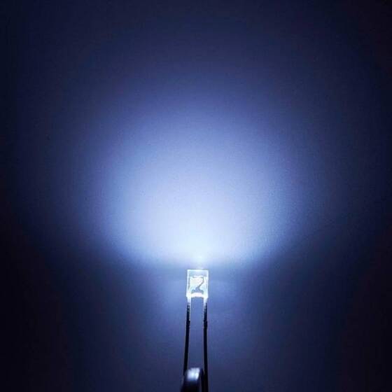 3V 20mA 234 Şeffaf Yeşil Dikdörtgen Led 18mm Bacak Uzunluğu - 4
