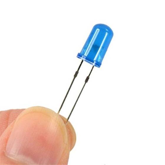 3V 20mA 3mm Şeffaf Mor Led 18mm Bacak Uzunluğu - 4