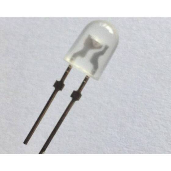 3V 20mA 546 Beyaz Oval Led 18mm Bacak Uzunluğu - 2