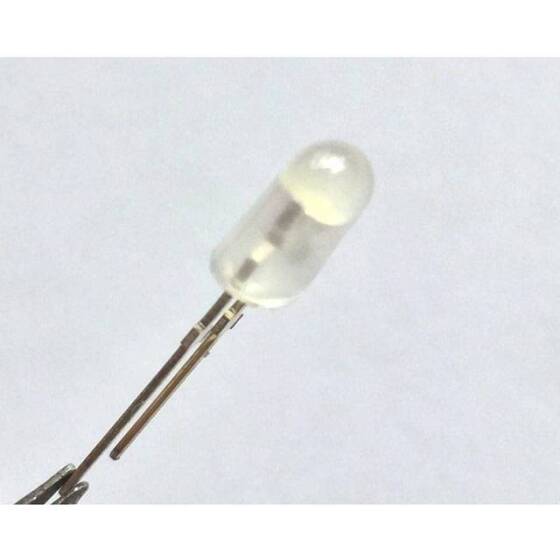 3V 20mA 546 Beyaz Oval Led 18mm Bacak Uzunluğu - 4