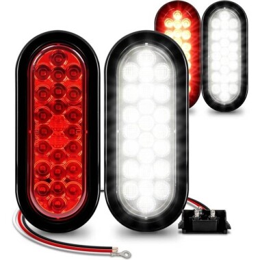 3V 20mA 546 Beyaz Oval Led 28mm Bacak Uzunluğu - 1