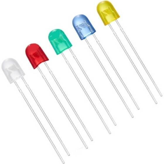 3V 20mA 546 Mavi Oval Led 18mm Bacak Uzunluğu - 1