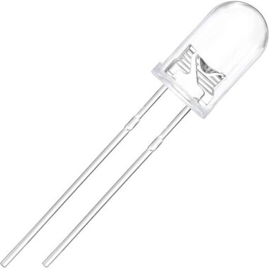 3V 20mA 5mm Şeffaf Mavi Mantar Led 28mm Bacak Uzunluğu - 2