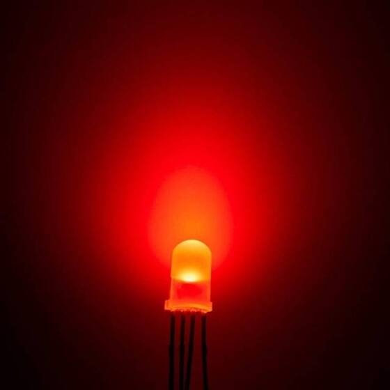 3V 20mA Geniş Açılı 5mm RGB Led 4 Pin CC 28mm Bacak Uzunluğu - 4