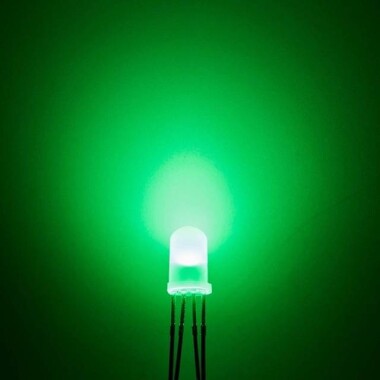 3V 20mA Geniş Açılı 5mm RGB Led 4 Pin CC 28mm Bacak Uzunluğu - 5