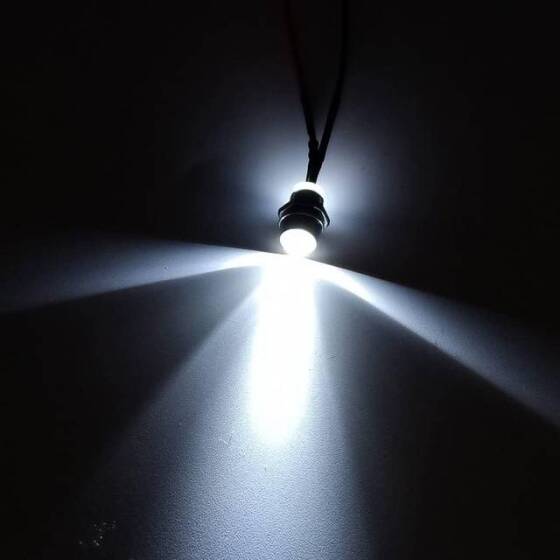 3V 5mm Sıcak Beyaz LED 20cm Kablolu - 1