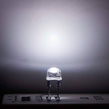 3V 8mm Şeffaf RGB Yavaş Flaşör LED 20cm Kablolu - 2