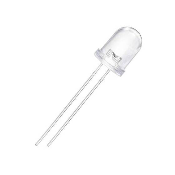 3V 8mm Şeffaf Yeşil LED 20cm Kablolu - 4