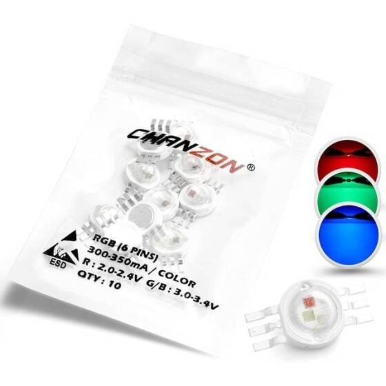 3W 6 Pin SMD POWER LED RGB - 1