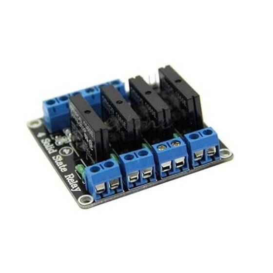 4 Kanal 24V Röle Modülü Solid State Yüksek Seviye SSR DC Kontrolü 250V 2A Dirençli Sigortalı - 1