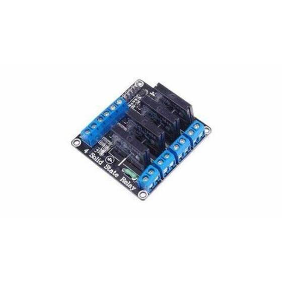 4 Kanal 3-24V Röle Modülü Solid State Yüksek Seviye SSR DC Kontrol DC - Dirençli Sigortalı - 4