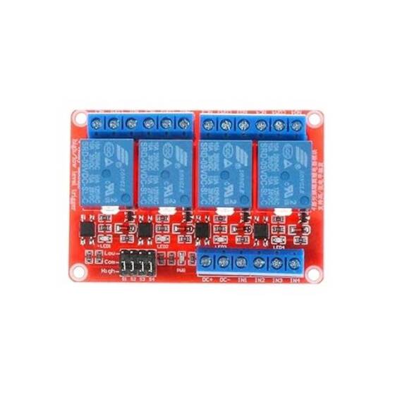 4 Kanal Röle Modülü 12V Yüksek Ve Düşük Seviye Tetikleyici Röle Kontrolü - 2
