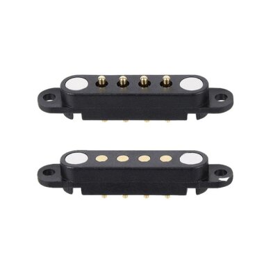 4 Pin 2.54mm Pogo Pin Manyetik Konnektör Takımı - Kulaklı - 1