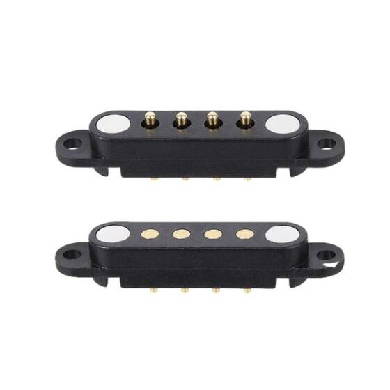 4 Pin 2.54mm Pogo Pin Manyetik Konnektör Takımı - Kulaklı - 1