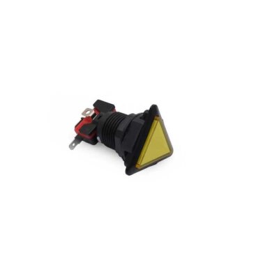 40mm 12V Üçgen Işıklı Oyun Makinesi Butonu - Sarı - 1