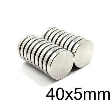 40X5mm Neodyum Güçlü Mıknatıs - Neodim Magnet - 1