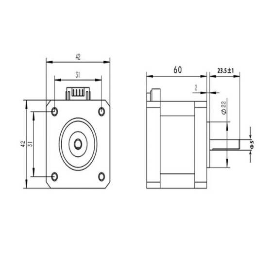 42BYGH60 NEMA17 Step Motor - 4