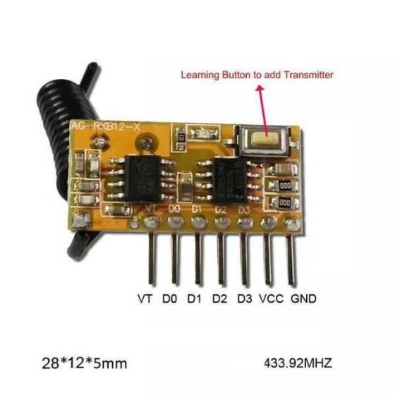 433.92 MHz Süperheterodin Alıcı Modülü - 2
