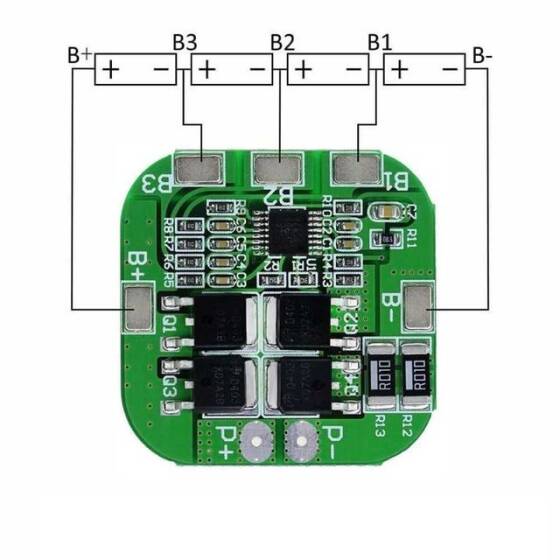 4S 20A Li-ion & 18650 BMS Batarya Koruyucu Balans Devresi - 3