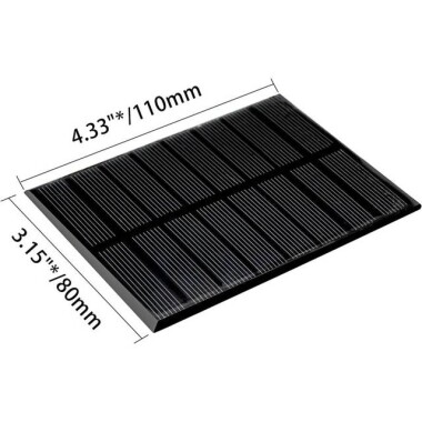 4V 60MA Günel Paneli - Solar Panel - Güneş Pili 15cm Kablolu 55x55mm - 3