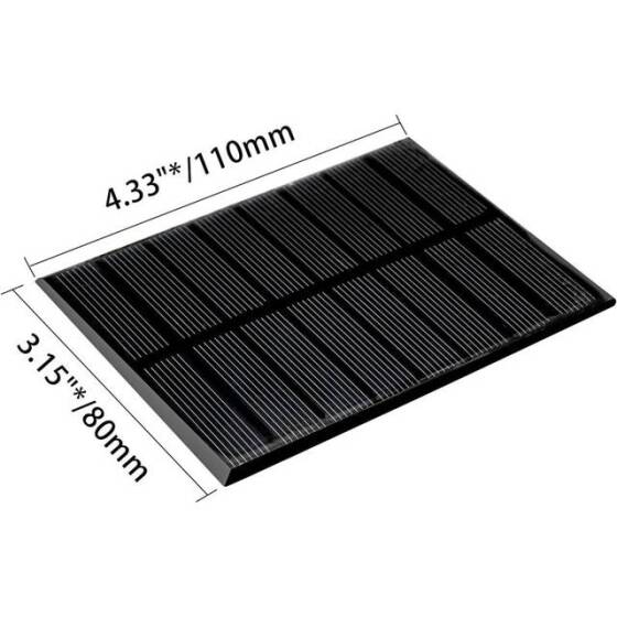 4V 60MA Günel Paneli - Solar Panel - Güneş Pili 15cm Kablolu 55x55mm - 3