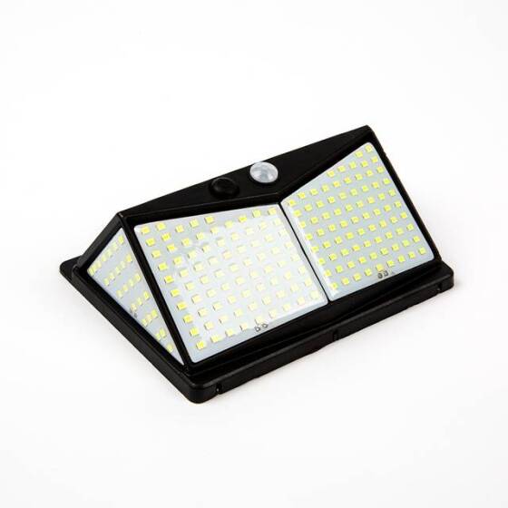 5.5V 1.43W 208 Led Tek Kristal Güneş Enerjili Vücut Algılama Dış Mekan Lambası - 5