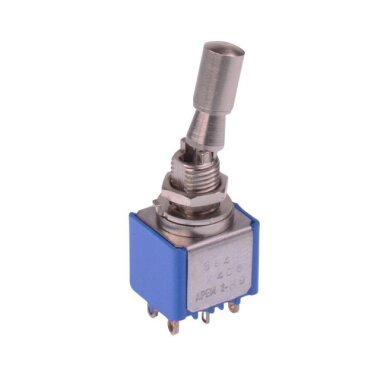 5649 ON-OFF-ON 3-Konumlu 3 Pin Toggle Switch - Emniyet Kilitli - 2