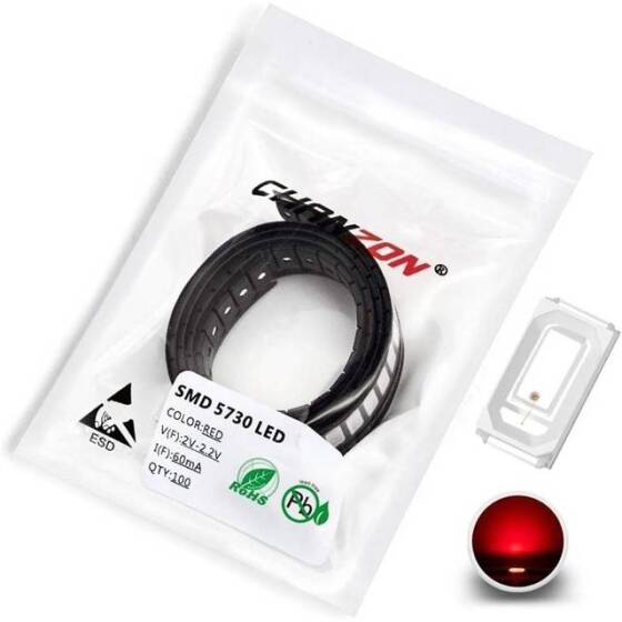 5730 (5630) 0.2W SMD LED Kırmızı - 1
