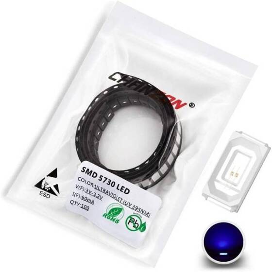 5730 (5630) 0.5W SMD LED 395nm Mor - 1