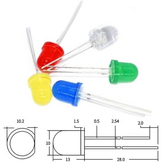 5mm Mor Led 18mm Bacaklı - 2