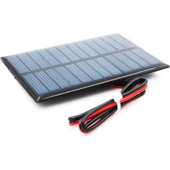 5V 150MA Günel Paneli - Solar Panel - Güneş Pili 15cm Kablolu 60x90mm - 1
