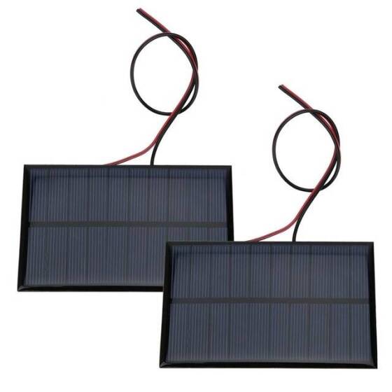 5V 250MA Günel Paneli - Solar Panel - Güneş Pili 15cm Kablolu 69x110mm - 1
