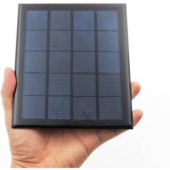 5V 500MA Günel Paneli - Solar Panel - Güneş Pili 15cm Kablolu 130x150mm - 1