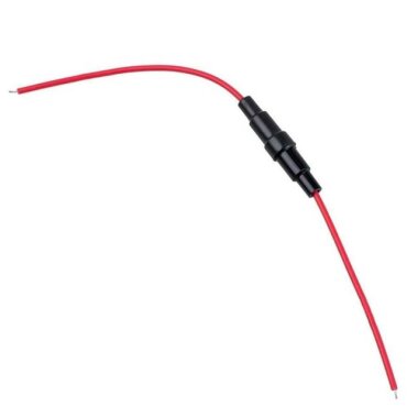 5x20 Kablolu Sigorta Yuvası - Siyah - Görsu Elektronik