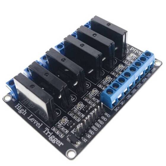 6 Kanal 12V Röle Modülü Solid State Yüksek Seviye SSR DC Kontrolü 250V 2A Dirençli Sigortalı - 2