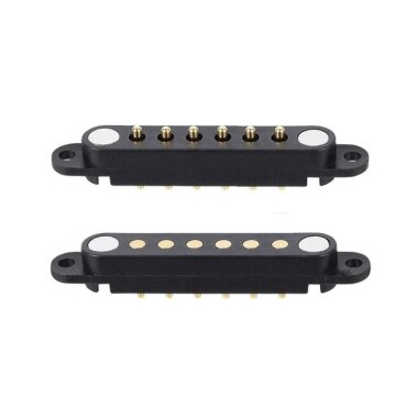 6 Pin 2.54mm Pogo Pin Manyetik Konnektör Takımı - Kulaklı - 1