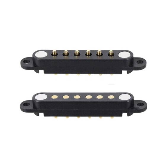 6 Pin 2.54mm Pogo Pin Manyetik Konnektör Takımı - Kulaklı - 1