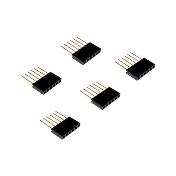 6 Pin Dişi 11mm Boyunda İstiflenebilir Başlık Konektörü - 1