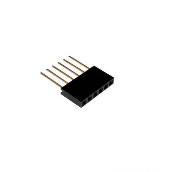 6 Pin Dişi 11mm Boyunda İstiflenebilir Başlık Konektörü - 4