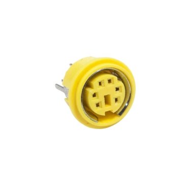 6 Pin Dişi Mini DIN Konnektör - Panel Tipi - 1