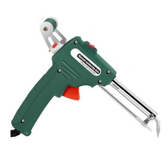 60W Eğik Uçlu Yeşil Tabanca Havya - Lehim Teli Beslemeli - 1