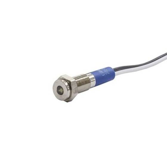 6mm 24v Beyaz Led Metal Kablolu Sinyal Lambası IP67 GQ6T-W - 1