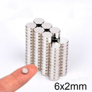 6X2mm Neodyum Güçlü Mıknatıs - Neodim Magnet - 1