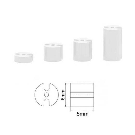 6x5mm 3 Pin Led Distans (Standoff) - Beyaz - 1