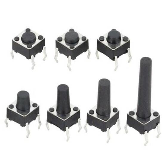 6x6x14mm 4 Pinli Push Buton - Tact Switch - 1